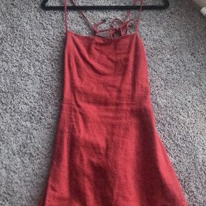 Maroon Backless Dress